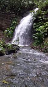 Der 71 ha große Bauernhof mit Wasserfällen, die in den Bergen entspringen