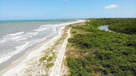 Bauland 150 ha hat 2 km Strandfront - alle Lizenzen